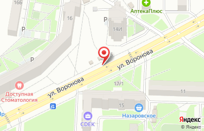 Киоск по продаже фруктов и овощей в Советском районе на карте