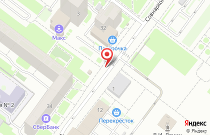 Указатель системы городского ориентирования №5859 по ул.Совнаркомовская, д.32 р на карте