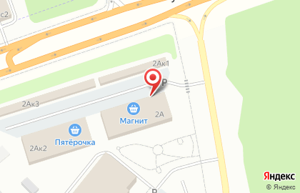 Супермаркет Магнит у дома в Тюмени на карте