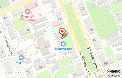 Ортопедический салон Травма-Net на улице Коммуны на карте