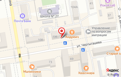 Магазин разливного пива Андреич на улице Чертыгашева на карте