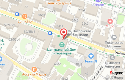 Клуб писателей Центральный Дом литераторов на карте