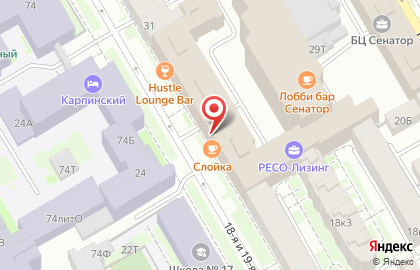 Кафе Слойка в Василеостровском районе на карте