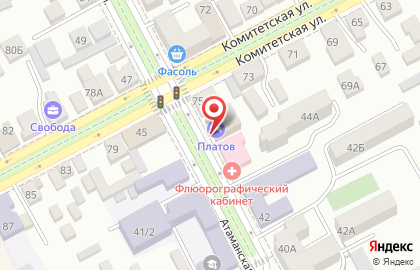 Отель Платов в Новочеркасске на карте