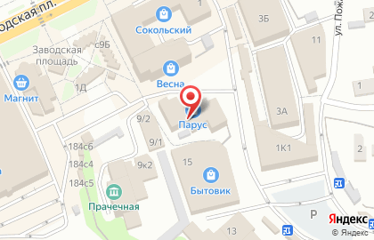 Парус в Правобережном округе на карте