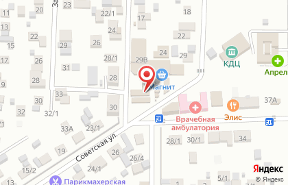 Магазин овощей и фруктов на Советской улице на карте