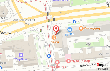 Ресторан Тапчан на улице Сергия Радонежского на карте