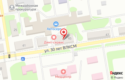 Автосервис Ягуар, автосервис на улице 30 лет ВЛКСМ на карте