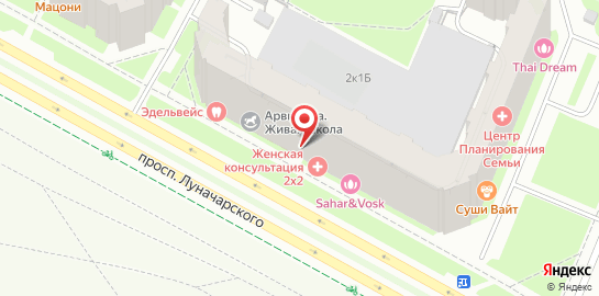 Центр эстетики и косметологии SV PRESTIGE на улице Ушинского на карте