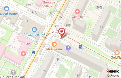 Киоск по продаже печатной продукции в Пролетарском районе на карте