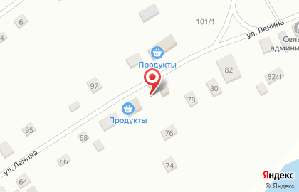 Продовольственный магазин Ордынское РАЙПО на улице Ленина на карте