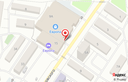 ТЦ Европа на улице Горького на карте