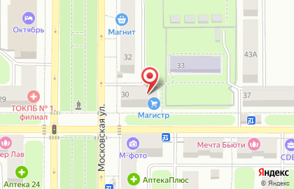 Салон связи Евросеть на Московской улице на карте