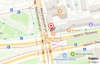 Мини-маркет Брусника маркет в Верх-Исетском районе на карте
