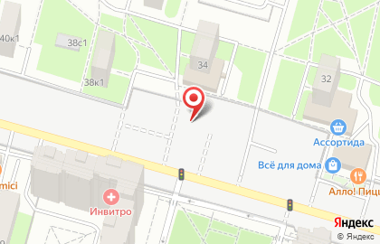 Киоск по продаже печатной продукции, район Хорошёво-Мнёвники на улице Маршала Тухачевского на карте