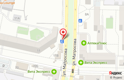 Киоск по продаже печатной продукции Роспечать на улице Матросова на карте