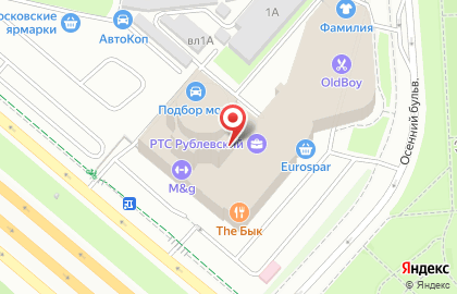 Фитнес-клуб M & G на метро Крылатское на карте