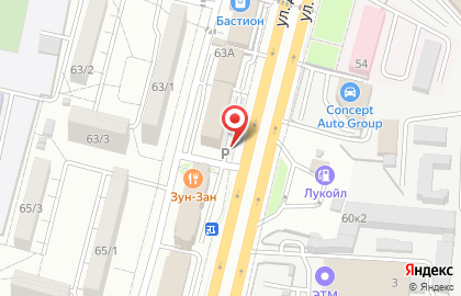 Рекламный щит 3х6м. на улице Доваторцев 63/1Р на карте