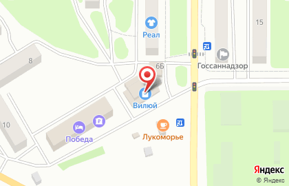 Магазин Бонжур на улице Победы, 6а в Вилючинске на карте