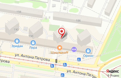 Служба доставки пиццы, шаурмы и вок Гриль №1 на улице Антона Петрова на карте