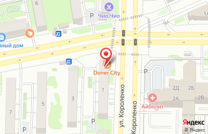 Кафе Doner City в Ново-Савиновском районе на карте