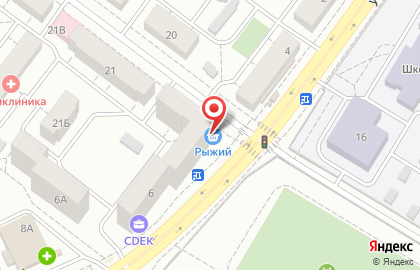 Продуктовый магазин Рыжий на улице Кузнецова на карте