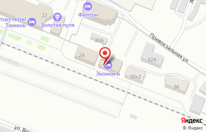 Мотель ЭкономЪ на Привокзальной улице на карте