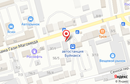 Кафе быстрого питания в Буйнакске на карте