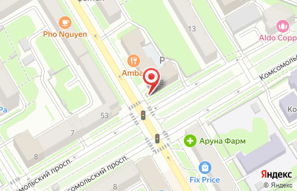 Кафе быстрого питания Burger`s на Площади Гарина-Михайловского на карте