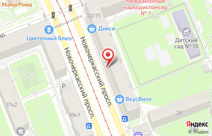 Мастерская по изготовлению ключей и ремонту часов на Новочеркасском проспекте на карте