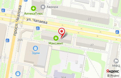 Магазин автозапчастей на улице Чапаева на карте
