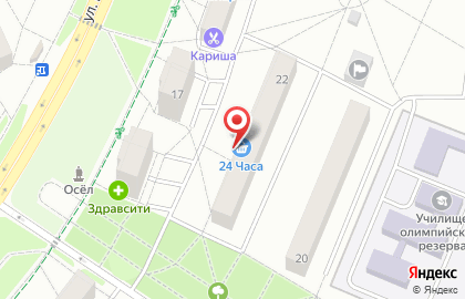 Киоск на улице Терешковой на карте