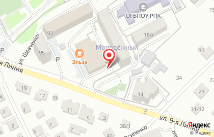 Продовольственный магазин в Рязани на карте