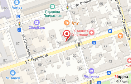 Салон сотовой связи Сотлайн на улице Пушкина на карте