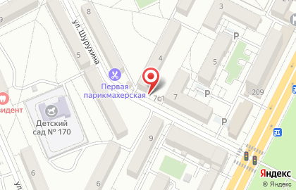 Продовольственный магазин в Тракторозаводском районе на карте