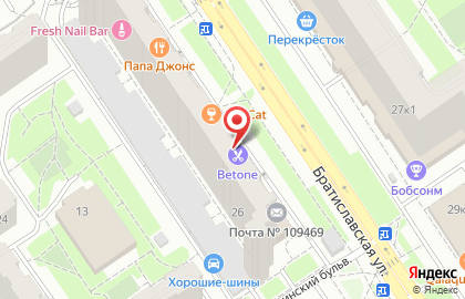 Бритва барбершоп Братиславская на карте