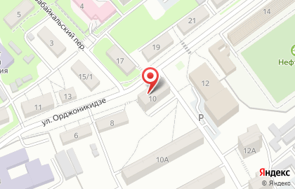 Продовольственный магазин на улице Орджоникидзе на карте