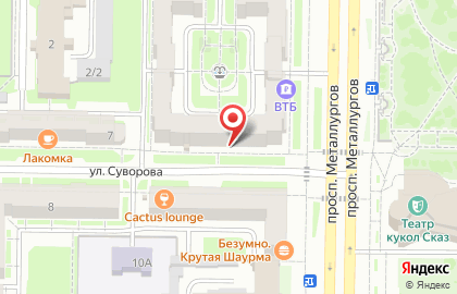 Зоомагазин ZooRing на проспекте Металлургов на карте