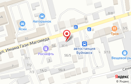 Шиномонтажная мастерская в Буйнакске на карте