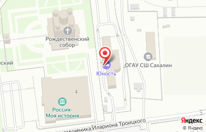 Отель Юность на карте