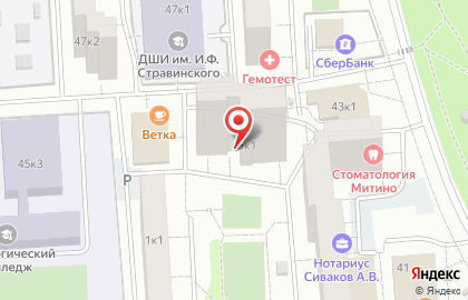 Покров на Митинской улице на карте