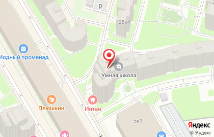 Центр детского развития Умный малыш на Комендантском проспекте на карте