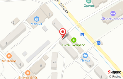 Фирменный магазин Дубки в переулке Титова на карте