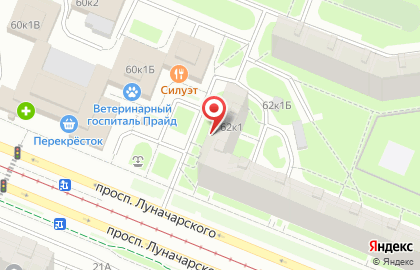 Салон красоты Юлия на проспекте Луначарского на карте