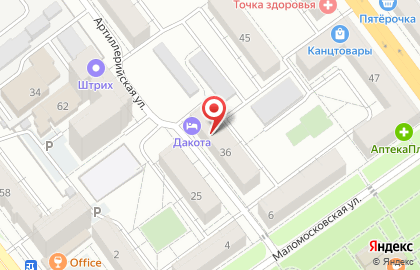 Гостиница Дакота на карте