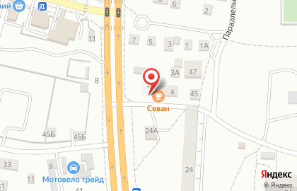 Кафе Севан в Кировском районе на карте