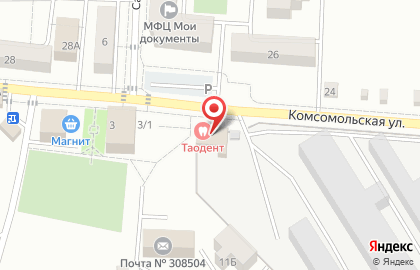 Магазин Дачник на Комсомольской на карте