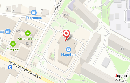 Центр натяжных потолков Потолок в коробке на Комсомольской улице на карте
