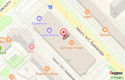 Интернет-магазин Б-Касса на проспекте Ермакова на карте