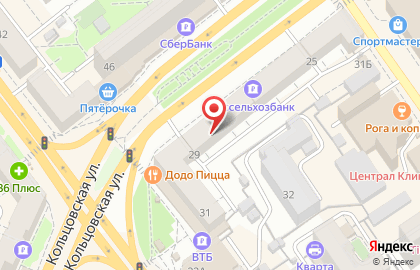 Магазин Искусница на Кольцовской улице на карте